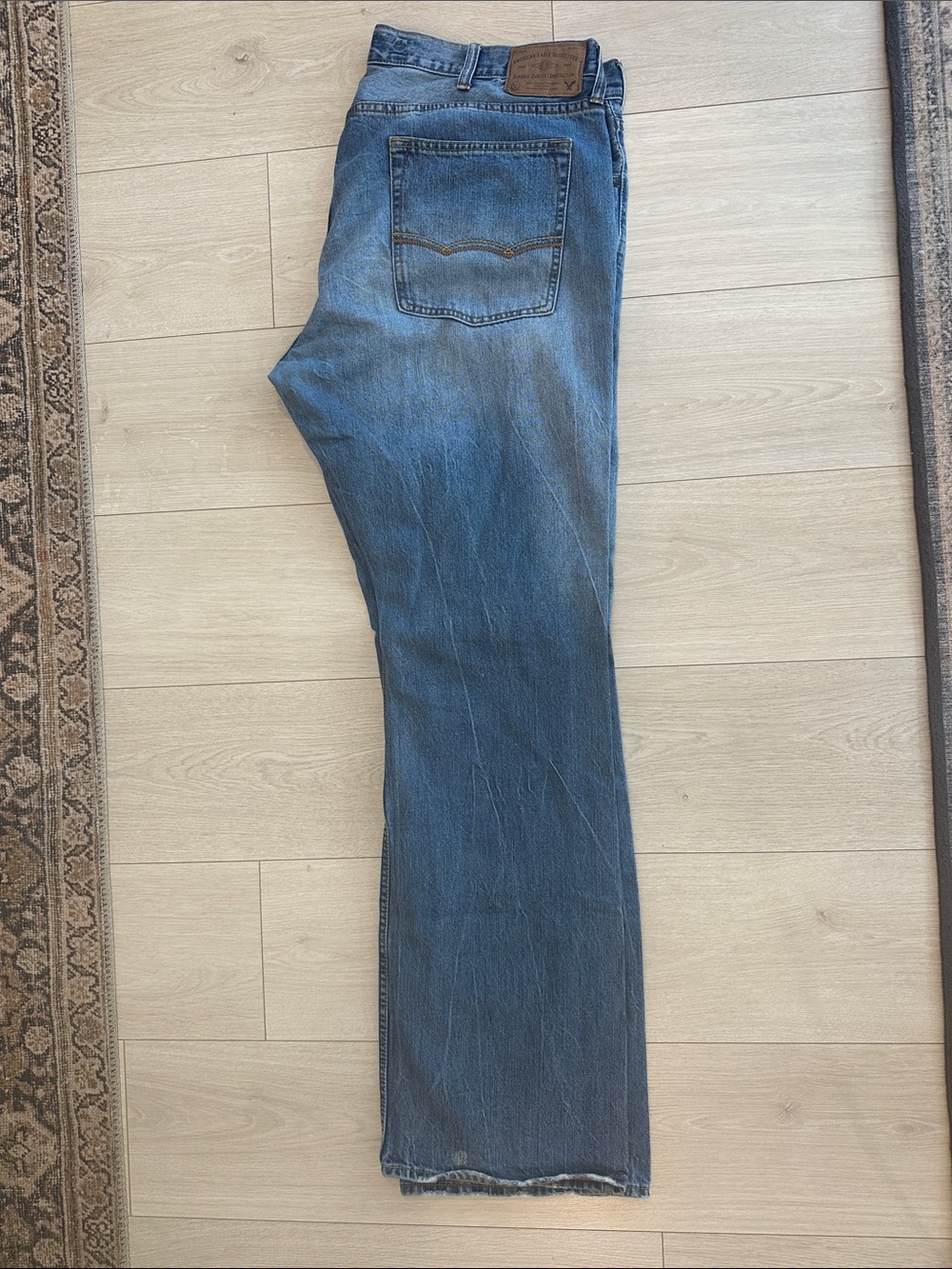 Vintage American Eagle Outfitters Men's Bootcut Jeans - Blue